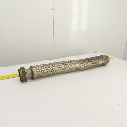 2-1/2" NPT Female x Female Stainless Steel Braided Flexible Hose 30" OAL