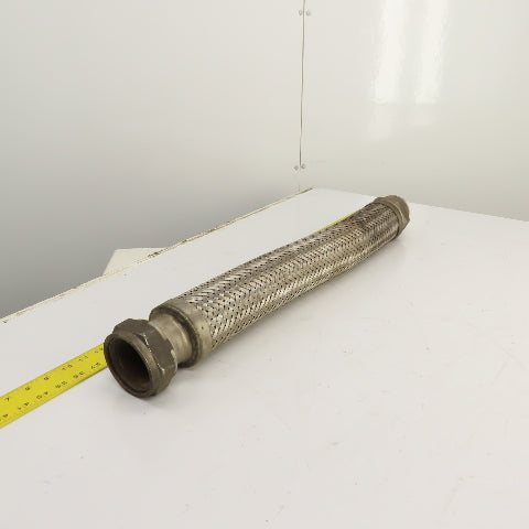 2-1/2" NPT Female x Female Stainless Steel Braided Flexible Hose 30" OAL