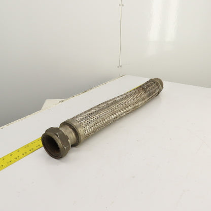 2-1/2" NPT Female x Female Stainless Steel Braided Flexible Hose 30" OAL