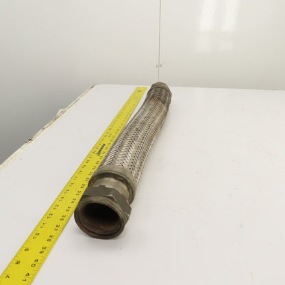 2-1/2" NPT Female x Female Stainless Steel Braided Flexible Hose 30" OAL