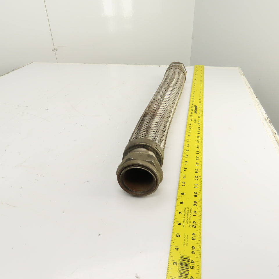 2-1/2" NPT Female x Female Stainless Steel Braided Flexible Hose 30" OAL