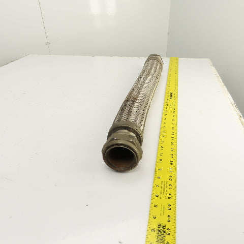 2-1/2" NPT Female x Female Stainless Steel Braided Flexible Hose 30" OAL