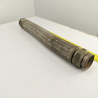 2-1/2" NPT Female x Female Stainless Steel Braided Flexible Hose 30" OAL