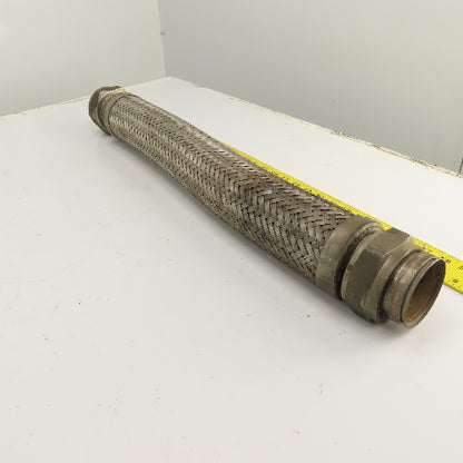 2-1/2" NPT Female x Female Stainless Steel Braided Flexible Hose 30" OAL
