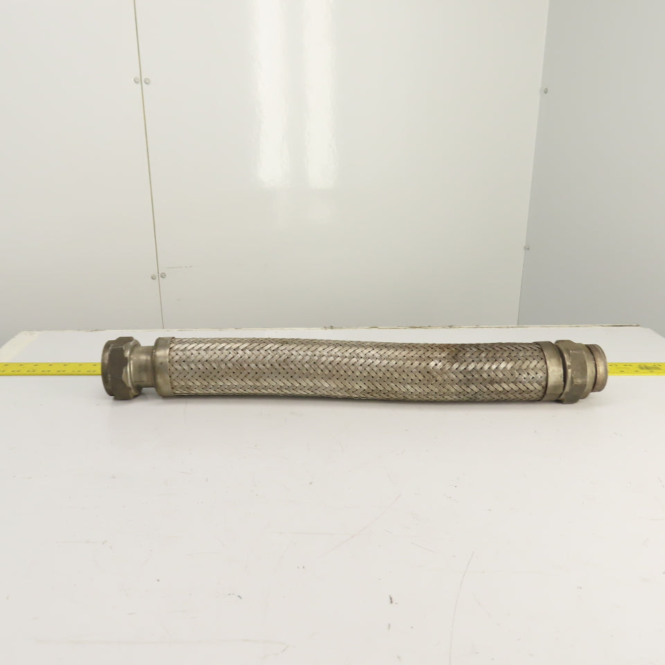 2-1/2" NPT Female x Female Stainless Steel Braided Flexible Hose 30" OAL