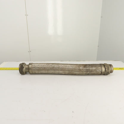 2-1/2" NPT Female x Female Stainless Steel Braided Flexible Hose 30" OAL