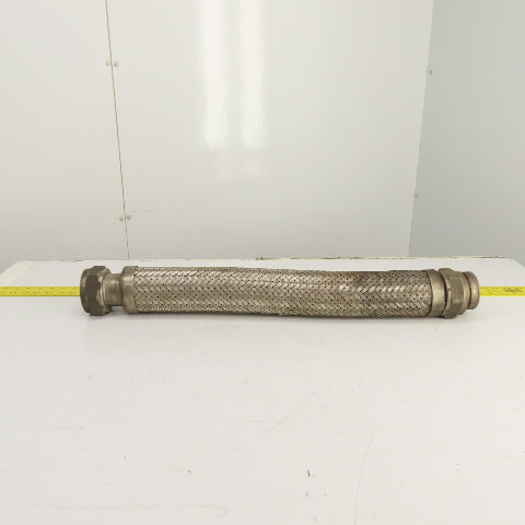 2-1/2" NPT Female x Female Stainless Steel Braided Flexible Hose 30" OAL