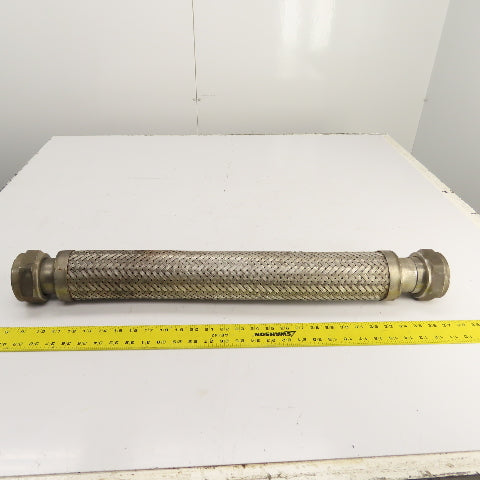 2-1/2" NPT Female x Female Stainless Steel Braided Flexible Hose 30" OAL
