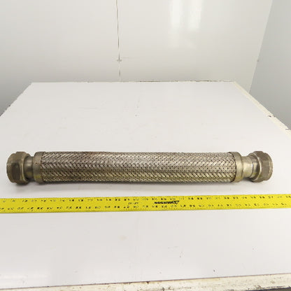 2-1/2" NPT Female x Female Stainless Steel Braided Flexible Hose 30" OAL