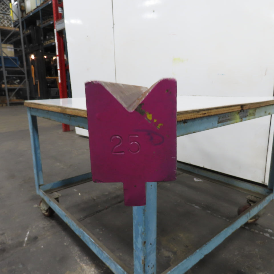 98" L 90° V-Forming Press Brake Die Block 1/2" Tang 1-15/16" Thick 2-7/8" Tall