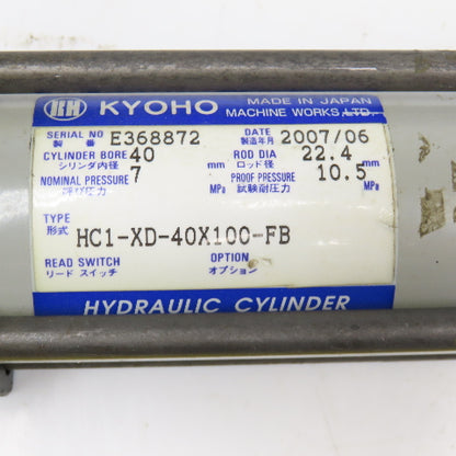Kyoho HC1-XD-40X100-FB 40mm Bore 100mm Stroke Double Acting Hydraulic Cylinder