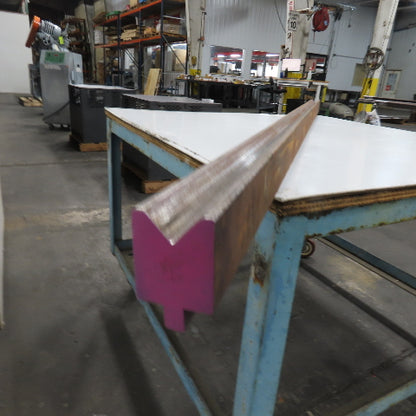 73.25" L 90° V-Forming Press Brake Die Block 1/2"Tang 1-15/16" Thick 2-7/8" Tall