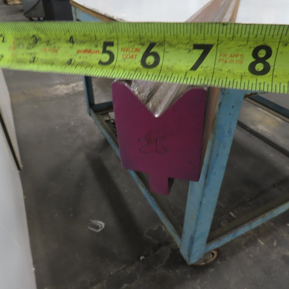 73.25" L 90° V-Forming Press Brake Die Block 1/2"Tang 1-15/16" Thick 2-7/8" Tall