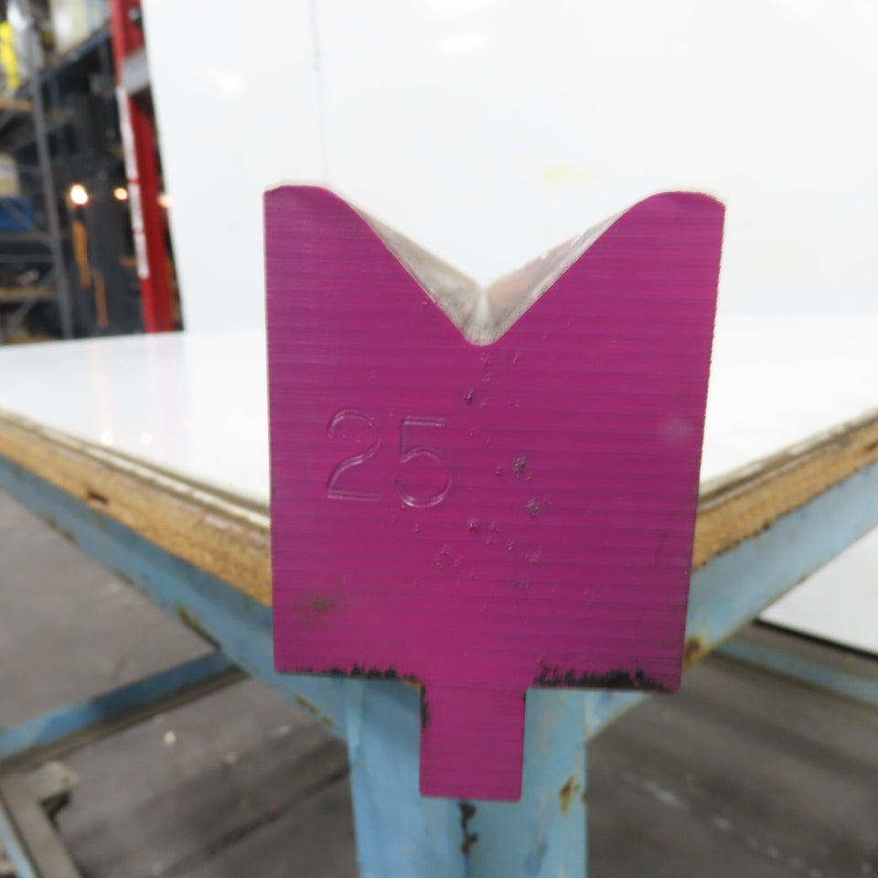 73.25" L 90° V-Forming Press Brake Die Block 1/2"Tang 1-15/16" Thick 2-7/8" Tall