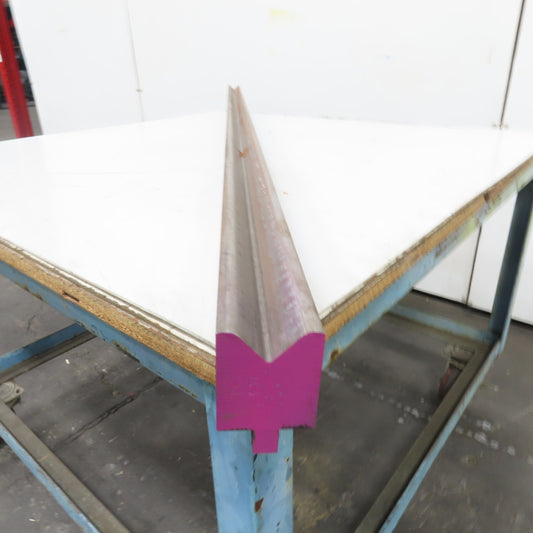 73.25" L 90° V-Forming Press Brake Die Block 1/2"Tang 1-15/16" Thick 2-7/8" Tall