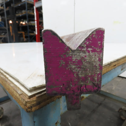 48" L 90° V-Forming Press Brake Die Block 1/2" Tang 1-15/16" Thick 2-7/8" Tall