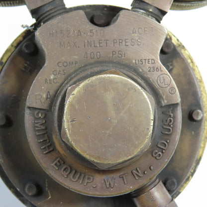 Smith H1521A-510 Oxygen & Acetylene Gas Pressure Regulator 400PSI