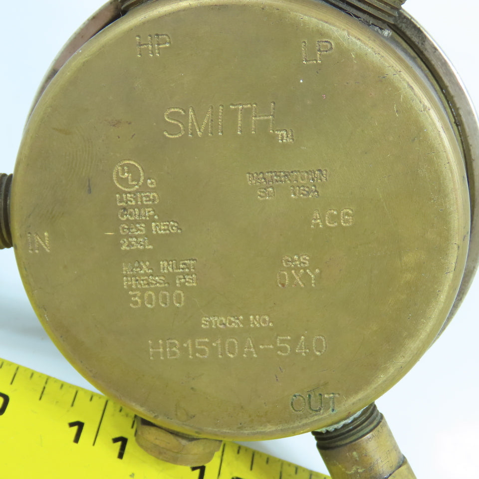Smith HB1510A-540 Oxygen & Acetylene Compressed Gas Pressure Regulator 3000PSI