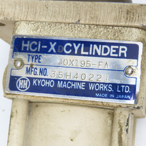 Kyoho 40x195-FA HCI-X 40mm Bore 195mm Stroke Double Acting Hydraulic Cylinder