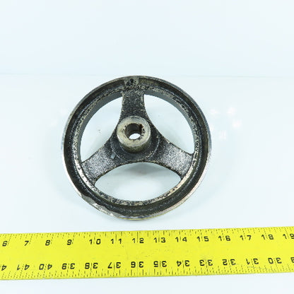 7-3/4" Chrome Plated Cast Iron Machine Advance Hand Crank Wheel 3/4" Bore