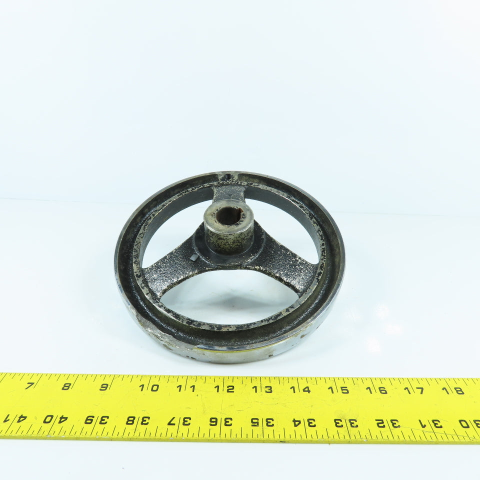 7-3/4" Chrome Plated Cast Iron Machine Advance Hand Crank Wheel 3/4" Bore