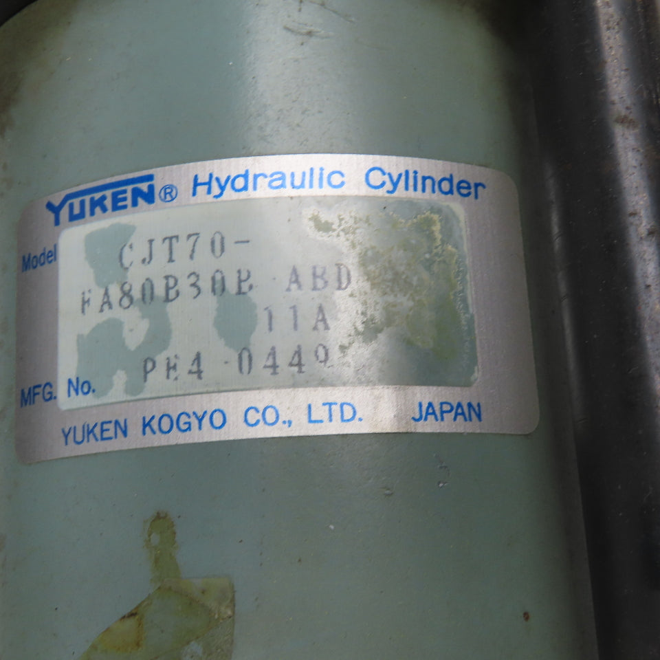 Yuken CJT70-FA80B30B-ABD 80mm Bore 30mm Stroke Double Acting Hydraulic Cylinder
