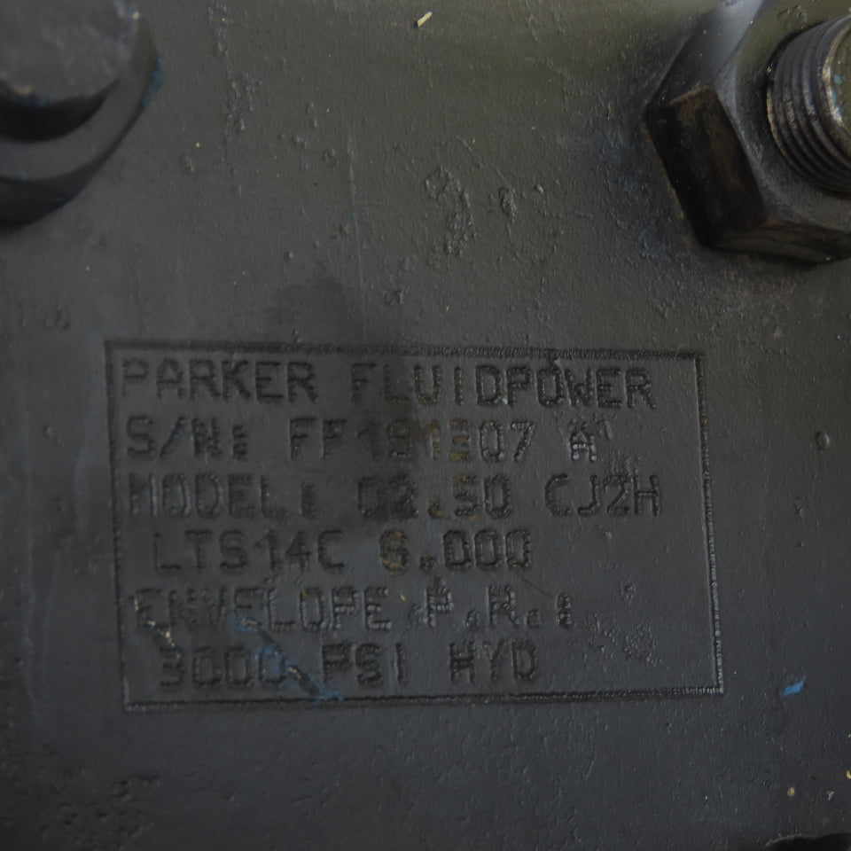 Parker Fluidpower 02.50 CJ2H LTS14C 6.000 Double Act. Hydraulic Cylinder 3000PSI