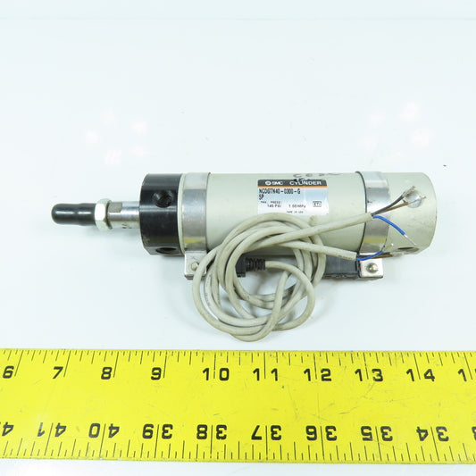SMC NCDGTN40-0300-G5P Double Acting Round Air Cylinder 3" Stroke 1-1/2" Bore