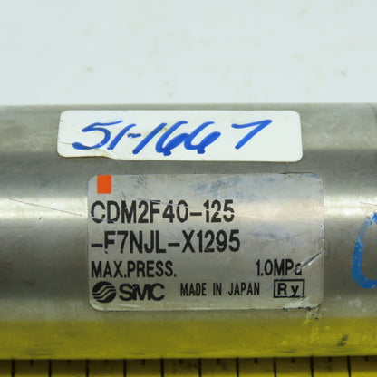 SMC CDM2F40-125-F7NJL-X1295 Double Acting Air Cylinder 40mm Bore 125mm Stroke