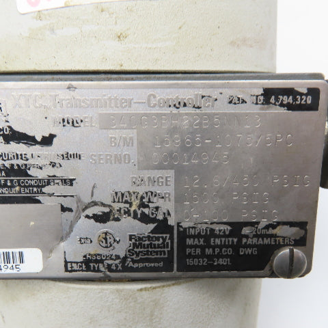 Moore 340G3BH22B5NN13 Electronic Transmitter 12.6-480 PSI