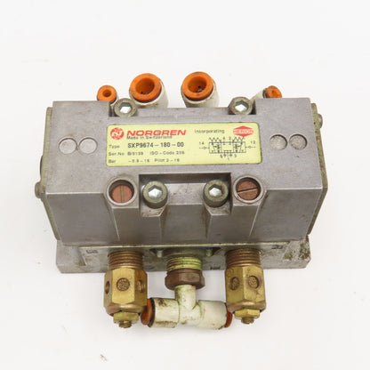 Norgren SXP9674-180-00 5/3 Closed Center Detent Directional Valve Air Piloted