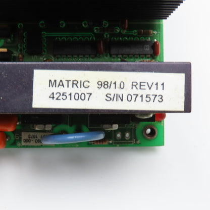 CAE Blackstone Matric 4251007 Circuit Board Controller Blown Fuse