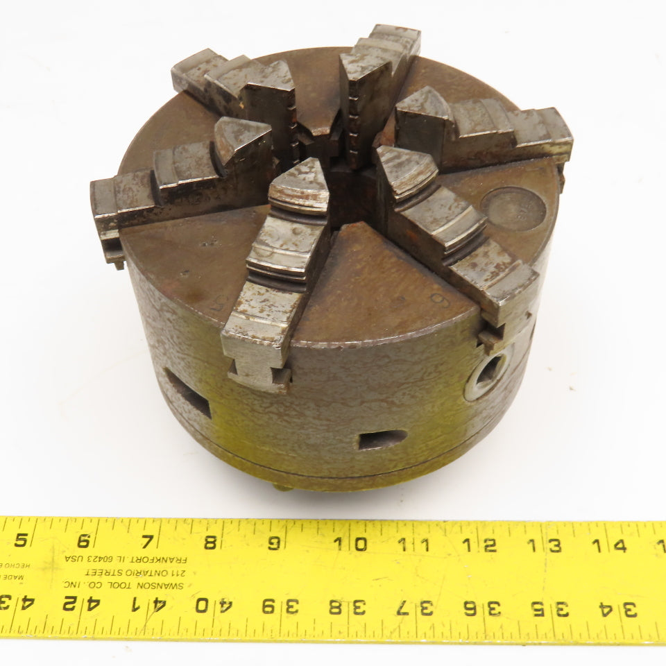 6" Lathe Chuck 6 Jaw Self Centering Scroll L00 Mounting 3-3/4"-6 Thread