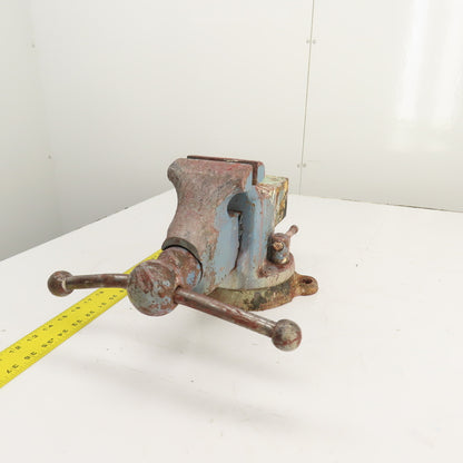 Reed Mfg. No. 204 Swivel Base Machinist Vise 4" Jaws Made in USA (Needs Cleaned)