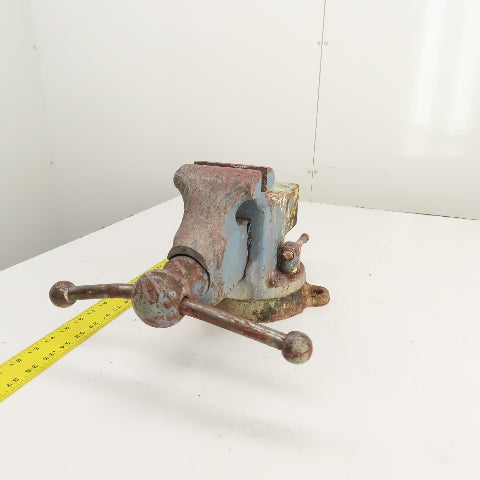 Reed Mfg. No. 204 Swivel Base Machinist Vise 4" Jaws Made in USA (Needs Cleaned)