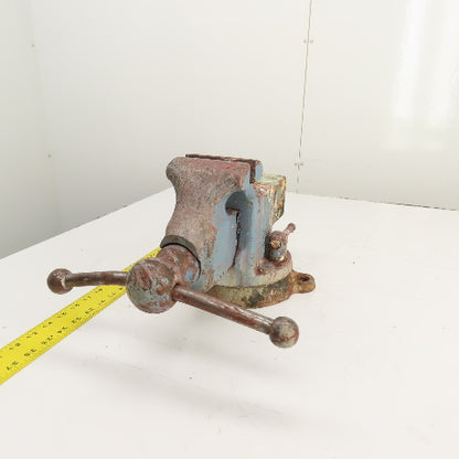 Reed Mfg. No. 204 Swivel Base Machinist Vise 4" Jaws Made in USA (Needs Cleaned)