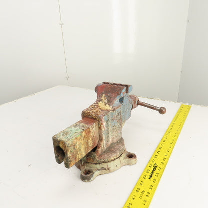 Reed Mfg. No. 204 Swivel Base Machinist Vise 4" Jaws Made in USA (Needs Cleaned)