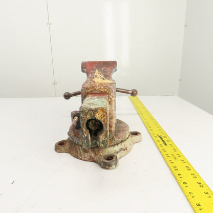 Reed Mfg. No. 204 Swivel Base Machinist Vise 4" Jaws Made in USA (Needs Cleaned)