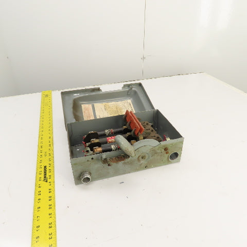 Square D H-361 30A Fusible Safety Disconnect Switch 600VAC 15HP 3-Pole