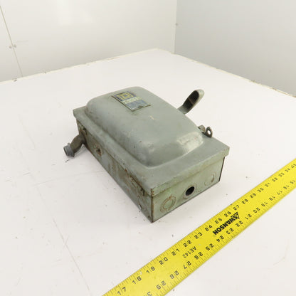 Square D H-361 30A Fusible Safety Disconnect Switch 600VAC 15HP 3-Pole