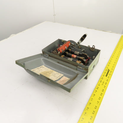 Square D H-361 30A Fusible Safety Disconnect Switch 600VAC 15HP 3-Pole