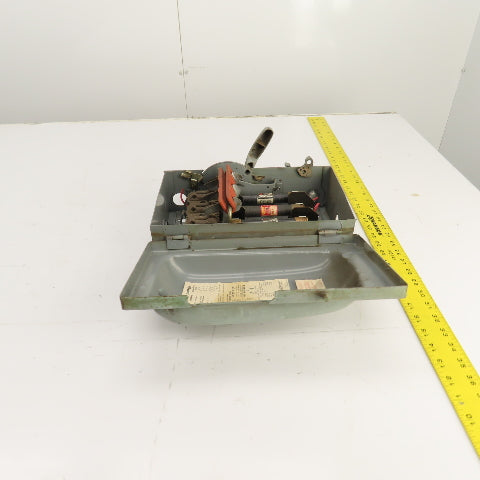 Square D H-361 30A Fusible Safety Disconnect Switch 600VAC 15HP 3-Pole