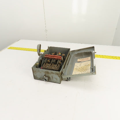Square D H-361 30A Fusible Safety Disconnect Switch 600VAC 15HP 3-Pole