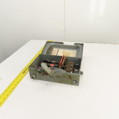 Square D H-361 30A Fusible Safety Disconnect Switch 600VAC 15HP 3-Pole