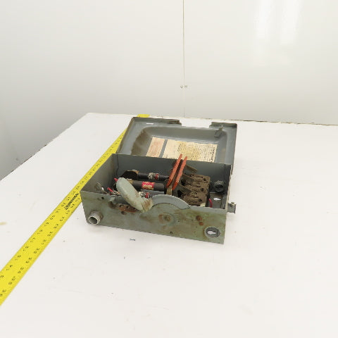 Square D H-361 30A Fusible Safety Disconnect Switch 600VAC 15HP 3-Pole