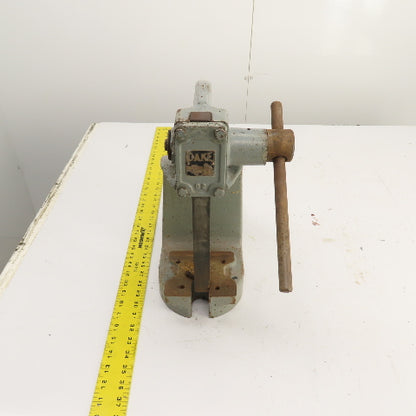 Dake Model No. 0 1-1/2 Ton Single Leverage Arbor Press 4.5" Throat