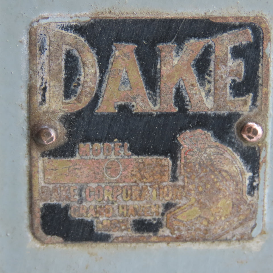 Dake Model No. 0 1-1/2 Ton Single Leverage Arbor Press 4.5" Throat