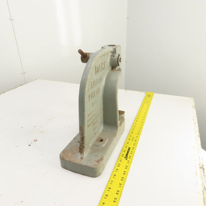 Dake Model No. 0 1-1/2 Ton Single Leverage Arbor Press 4.5" Throat