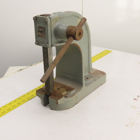 Dake Model No. 0 1-1/2 Ton Single Leverage Arbor Press 4.5" Throat