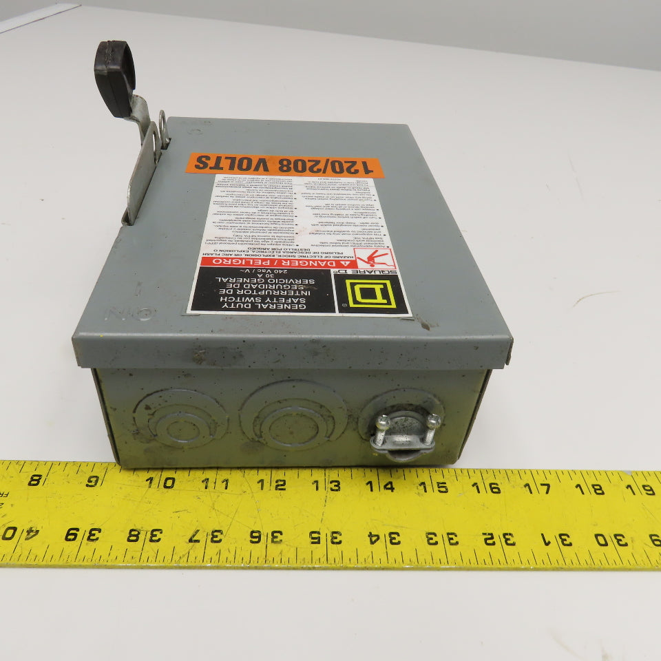 Square D D321N 30A 240V Fusible Safety Disconnect Switch